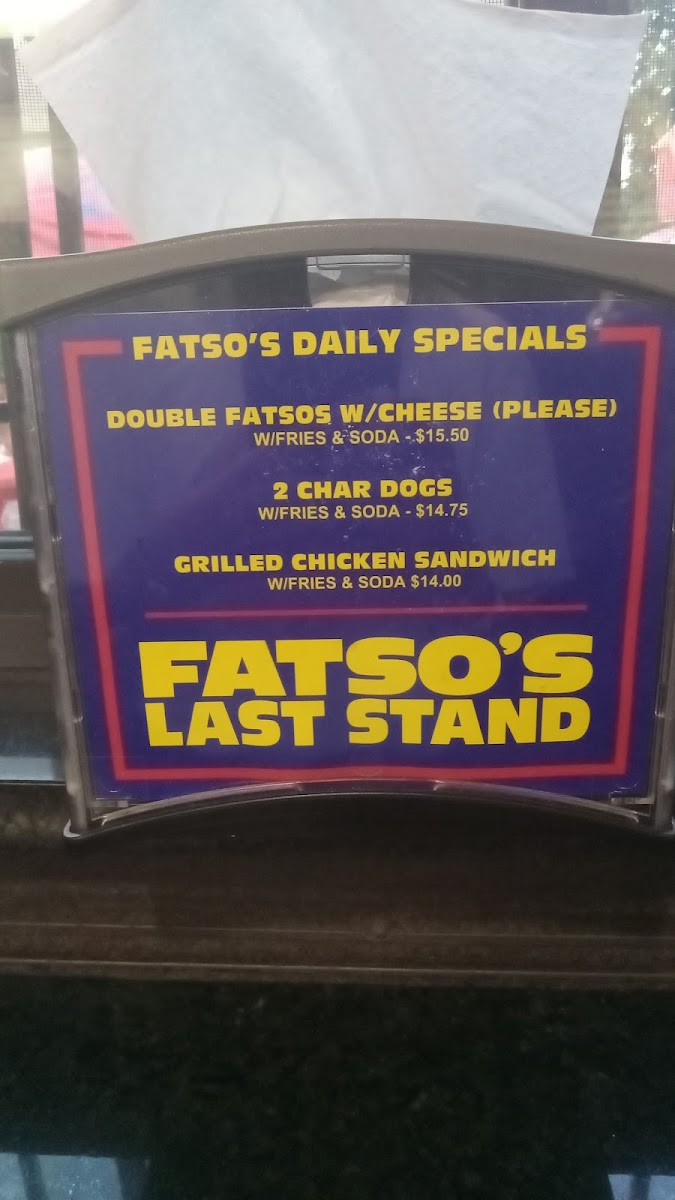 Fatso's Last Stand Menu - Image 5